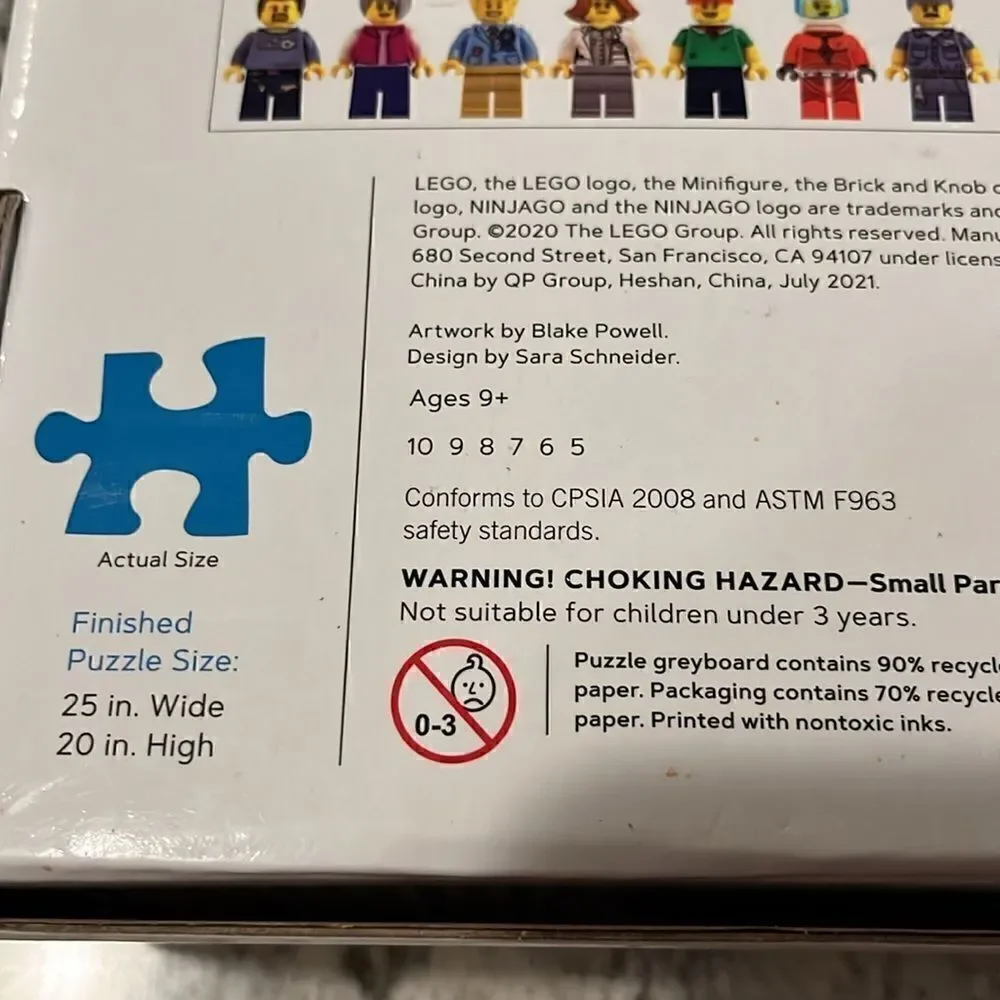 LEGOS Minifigures Figurines 1000 Piece Puzzle used but complete